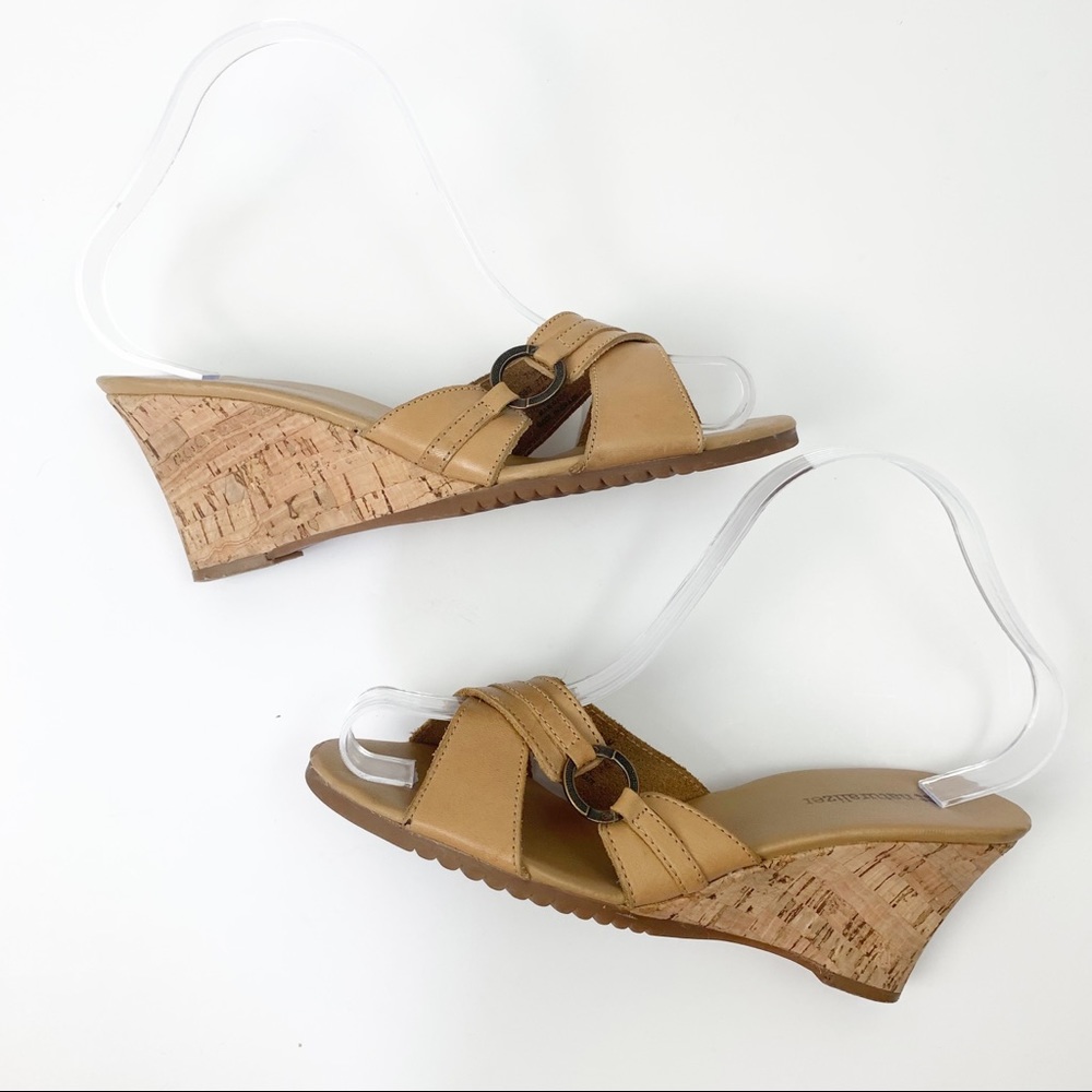 Naturalizer Ringer Comfort Leather Cork Wedges